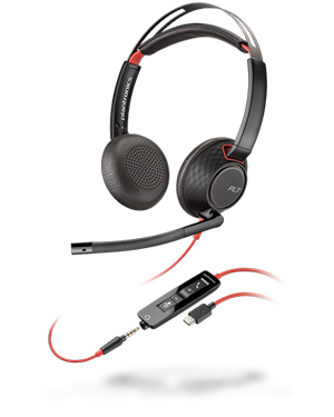 Plantronics Blackwire C5220 Stereo USB-C Headset 3.5 mm Plug Plantronics Blackwire C5220 Stereo USB-C Headset 3.5 mm Plug