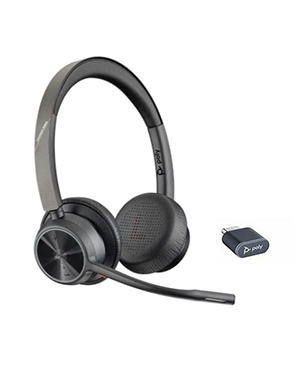 Poly Voyager 4320 UC, V4320 Binaural w/ BT700 USB-C, BT Wireless Headset – MS Certified Poly Voyager 4320 UC, V4320 Binaural w/ BT700 USB-C, BT Wireless Headset – MS Certified