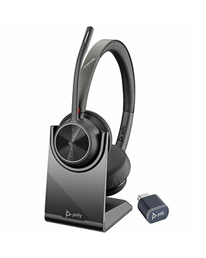 Poly Voyager 4320 UC, V4320 Binaural w/ BT700 USB-C, Stand, BT Wireless Headset – MS Certified Poly Voyager 4320 UC, V4320 Binaural w/ BT700 USB-C, Stand, BT Wireless Headset – MS Certified