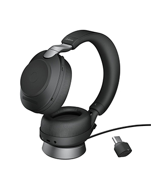 Jabra Evolve2 85, Link380c USB-C UC Stereo Headset with Desk Stand, Black (28599-989-889) Jabra Evolve2 85, Link380c USB-C UC Stereo Headset with Desk Stand, Black (28599-989-889)