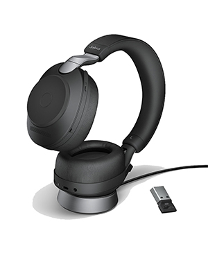 Jabra Evolve2 85, Link380a USB-A UC Stereo Headset with Desk Stand, Black (28599-989-989) Jabra Evolve2 85, Link380a USB-A UC Stereo Headset with Desk Stand, Black (28599-989-989)
