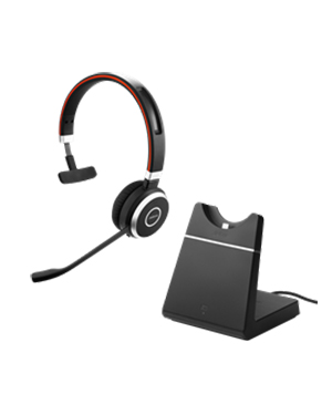 Jabra Evolve 65 MS Mono Wireless Headset w/Charging Stand (6593-823-399)
