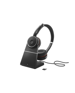 Jabra EVOLVE 75 Stereo MS Headset with Charging Stand (7599-832-199)