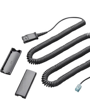 Plantronics Cable Assembly - 10 inch QD To Male MOD Conn A22  Coiled Adapter (40702-01)