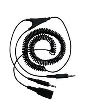 Jabra Cord - QD to 2x3.5mm 2m Curly (8734-599)