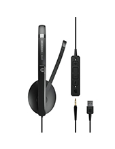 EPOS|Sennheiser ADAPT 135T USB II Single-Sided USB-A Headset with 3.5 mm Jack and Detachable USB Cable (1000900)