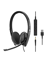 EPOS|SENNHEISER SC 165 USB Wired Binaural Headset with 3.5 mm Jack and USB-A Connectivity (1000916)