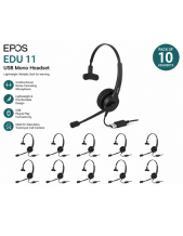 EPOS EDU 11 USB Mono Headset (1001110) – Lightweight Noise Cancelling USB Headset for Education & Call Centers | Bulk Pack of 10