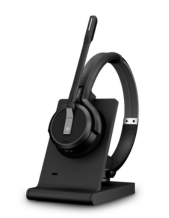 EPOS IMPACT 5000 Go MS Wireless USB-A Headset with Charge Stand (1001436) – Duo On-Ear DECT Headset for Microsoft Teams