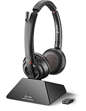 Poly Plantronics Savi S8220-M UC Over the Head, Stereo, Wireless Headset - SFB CER (8D3F5AA #ABB)