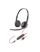 Plantronics Blackwire C3225 UC Stereo USB-A & 3.5mm Corded Headset