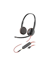 Plantronics Blackwire C3225 UC Stereo USB-C & 3.5mm Corded Headset