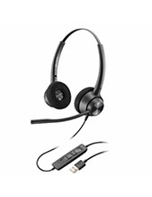 Poly/Plantronics EncorePro EP320 Binaural USB-A Corded Headset with Inline Control (214570-01)