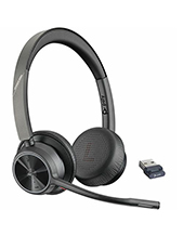 Poly Voyager 4320 UC, V4320 Binaural w/ BT700 USB-A, BT Wireless Headset – MS Certified