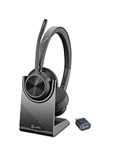 Poly Voyager 4320 UC, V4320 Binaural w/ BT700 USB-C, Charging Stand, BT Wireless Headset