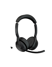 Jabra Evolve2 55 MS Bluetooth Stereo Wireless Headset with USB-C Adapter (25599-999-899)