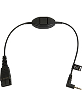 Jabra Quick Disconnect to 2.5mm Jack Cord with Push-to-Talk (8800-00-55)
