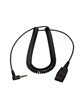 Jabra PC Cord, QD to 1 x 3.5mm, Coiled, 2 Meters (8800-01-102)