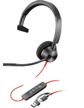Poly Blackwire 3310 UC Monaural USB-C Corded Headset with USB-C/A Adaptor (8X215AA)