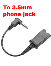 Plantronics Cable Adapter Converter QD to 3.5mm Phone Jack (40845-01) Plantronics Cable Adapter Converter QD to 3.5mm Phone Jack (40845-01)