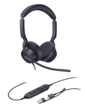 Yealink UH46 UC Stereo USB Headset with USB-C/A Adapter (UH46-D-UC-C/A)