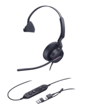 Yealink Microsoft Teams Certified USB-C/A Wired Mono Headset (UH46-M-MS-C/A)
